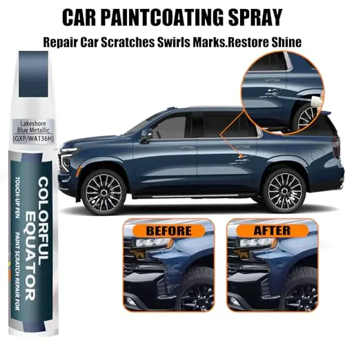 (GXP/WA136H Lakeshore Blue Metallic) Touch Up Paint Compatible with Chevrolet, Car Paint Pen Scratch Repair