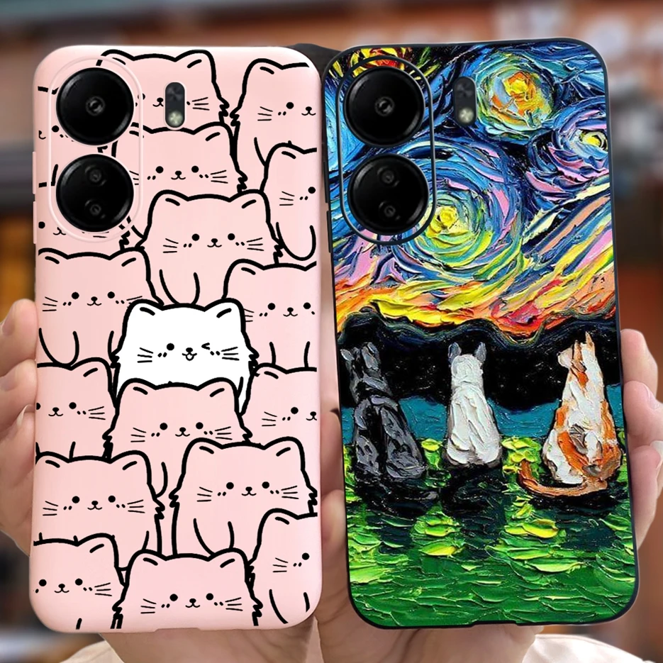 For Xiaomi Redmi 13C Case 2023 Cute Fahsion Painted Cover For Xiaomi Poco C65 PocoC65 Phone Case For Redmi 13C Soft Fundas Coque