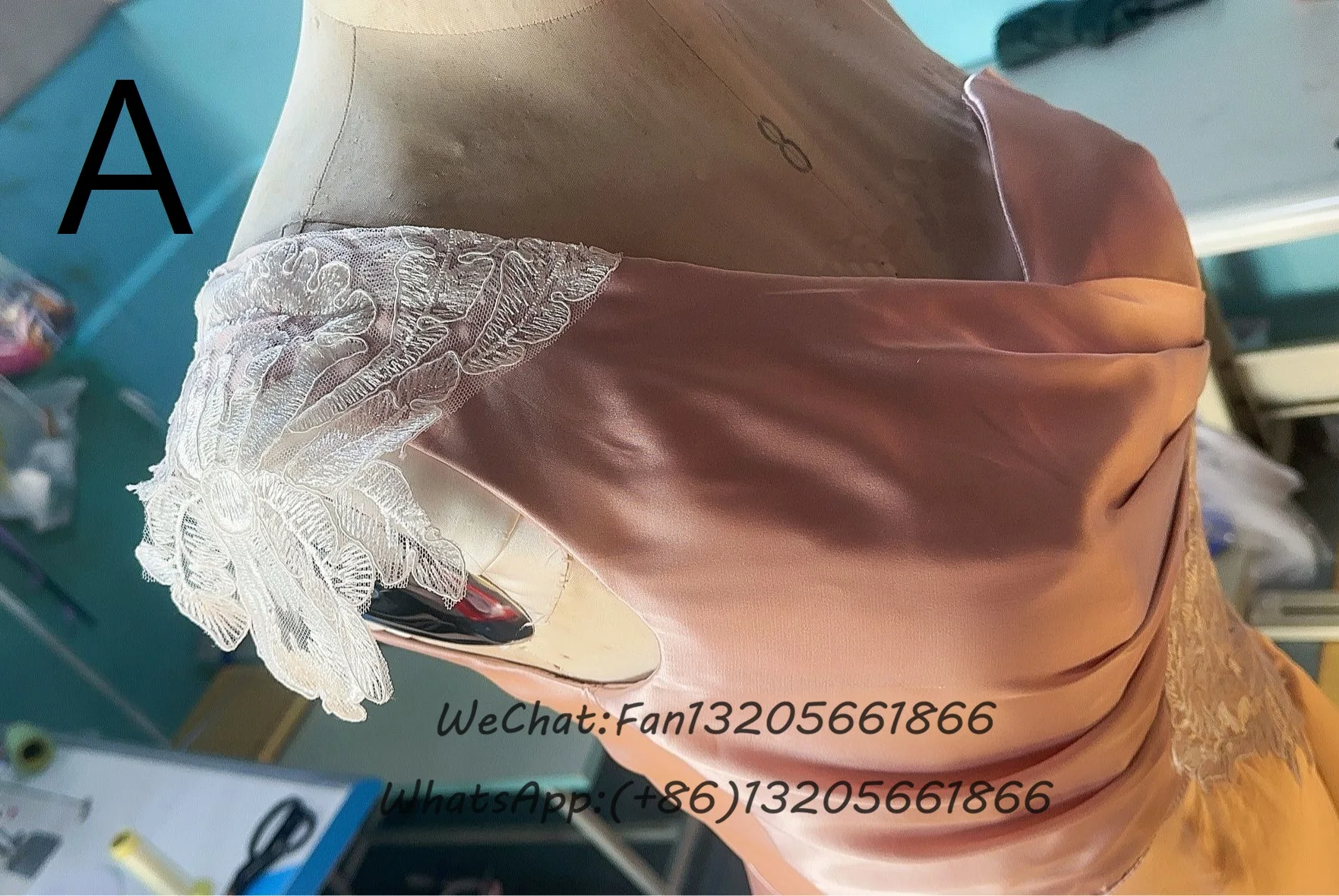 Vestidos de dama de Honor de encaje con apliques para mujer, vestido de fiesta de boda, Streamer de sirena largo, un hombro, Rosa polvoriento