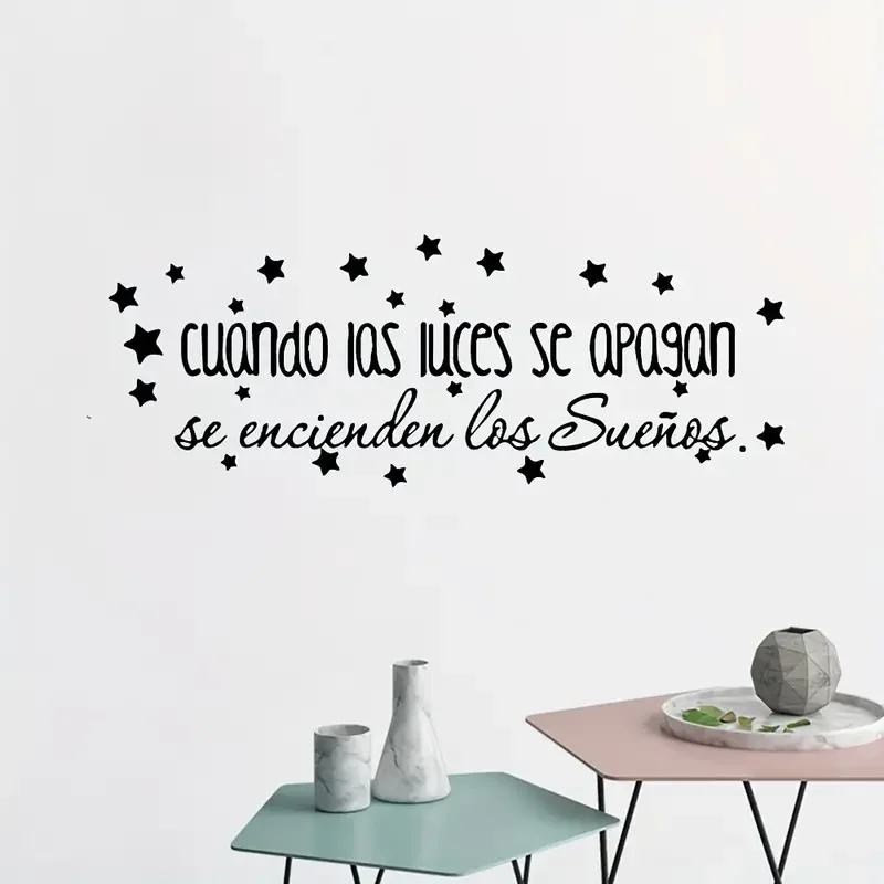 1pc Large Wall Stickers Spanish Quotes Sentences Vinyl Wall Art Decals For Room Decoration Spanish Vinyl Sticker Wallpaper Suita