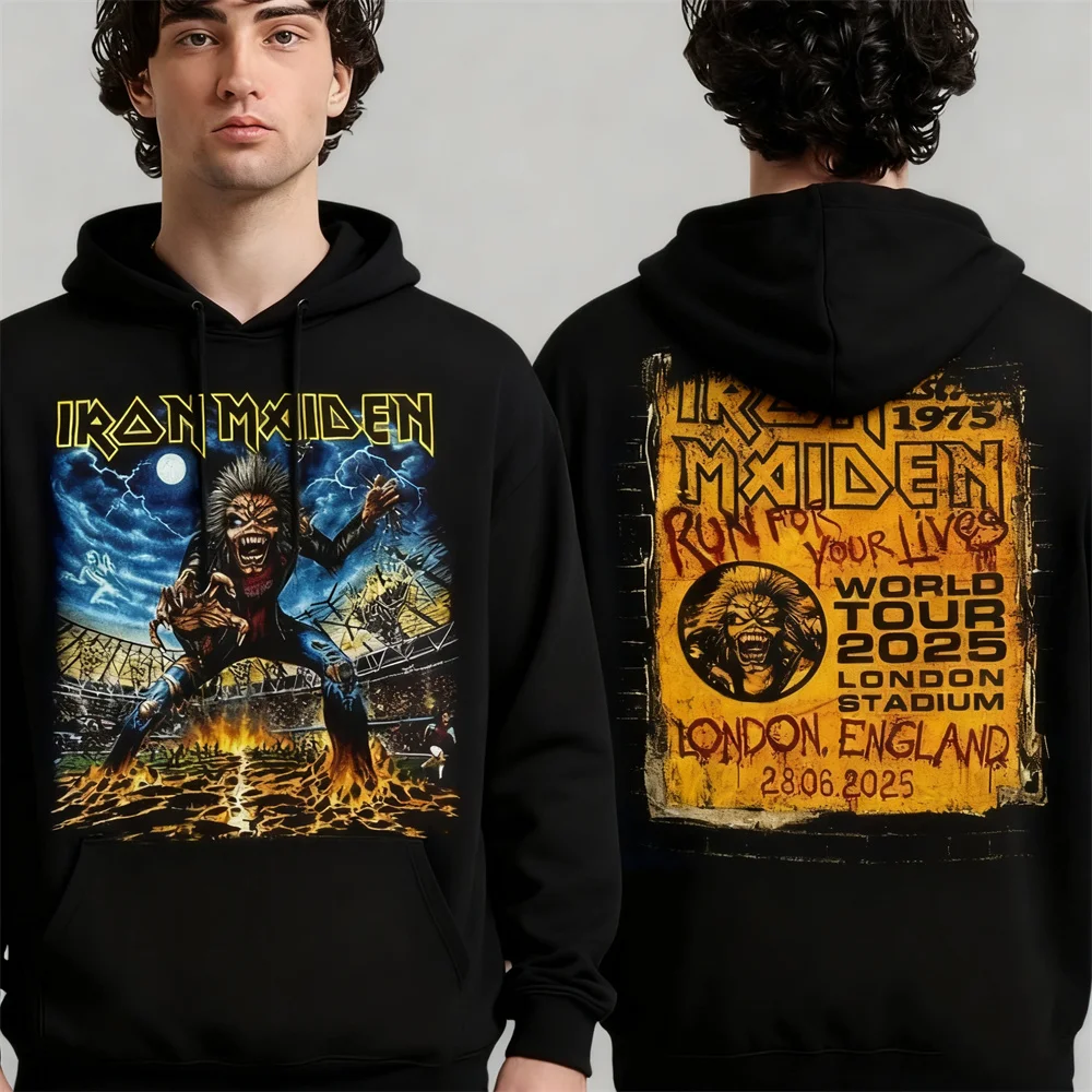 

Fashion Cool Rock Band Fans Hoodies Run for Your Lives World Tour Concert Sweatshirts Men's Women's Long Sleeve Hooded Clothing