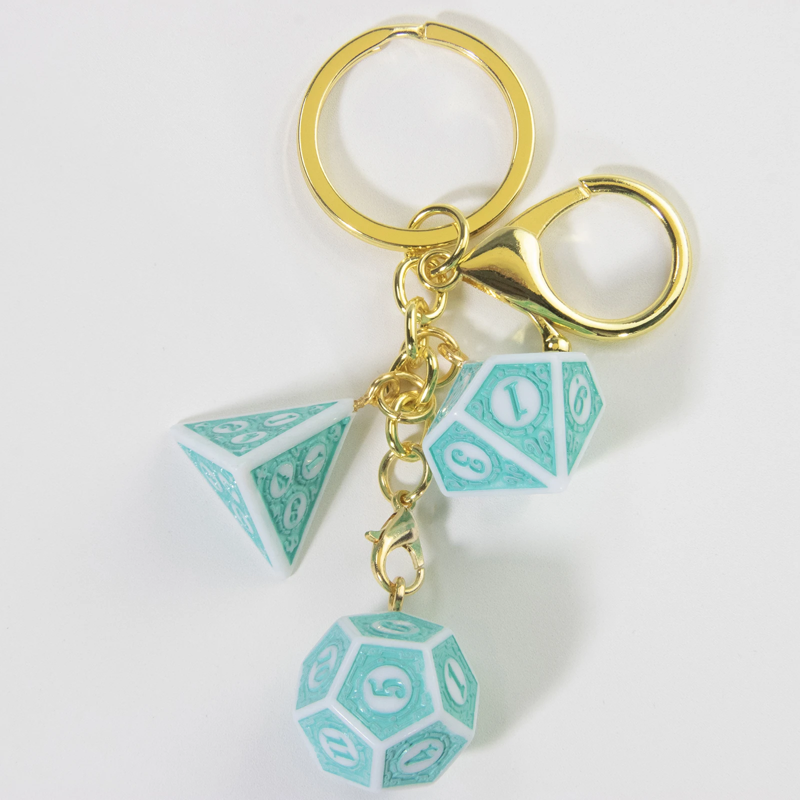 

Unique DND Dice Keyring 3D Dice Fashion Keychain - Perfect Bag Pendant or Key Holder