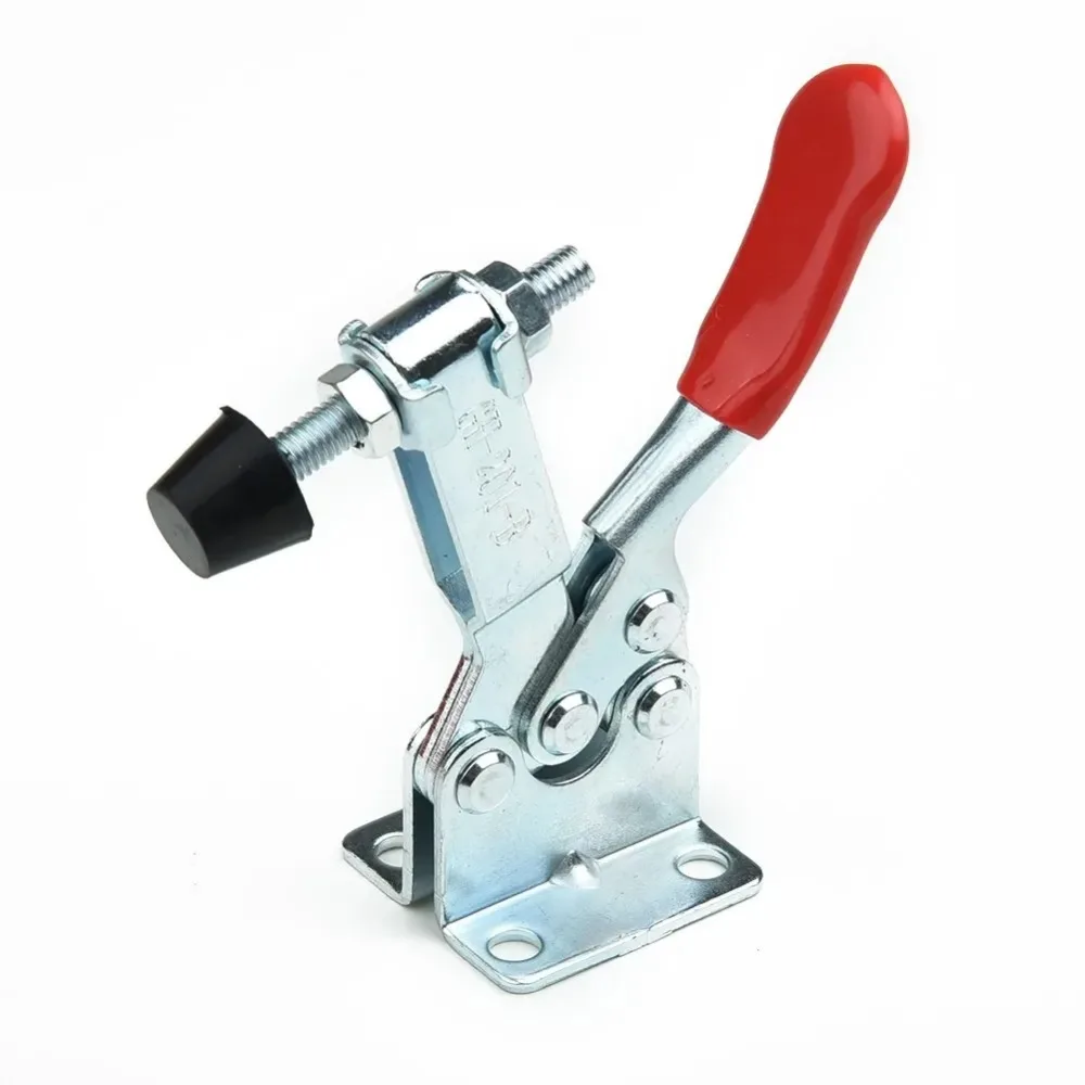 4 PCS GH-201B Red Toggle Clamp Horizontal Clamp 100kg Quick Release Locking Lever Fastener Hand Heavy Duty Tool