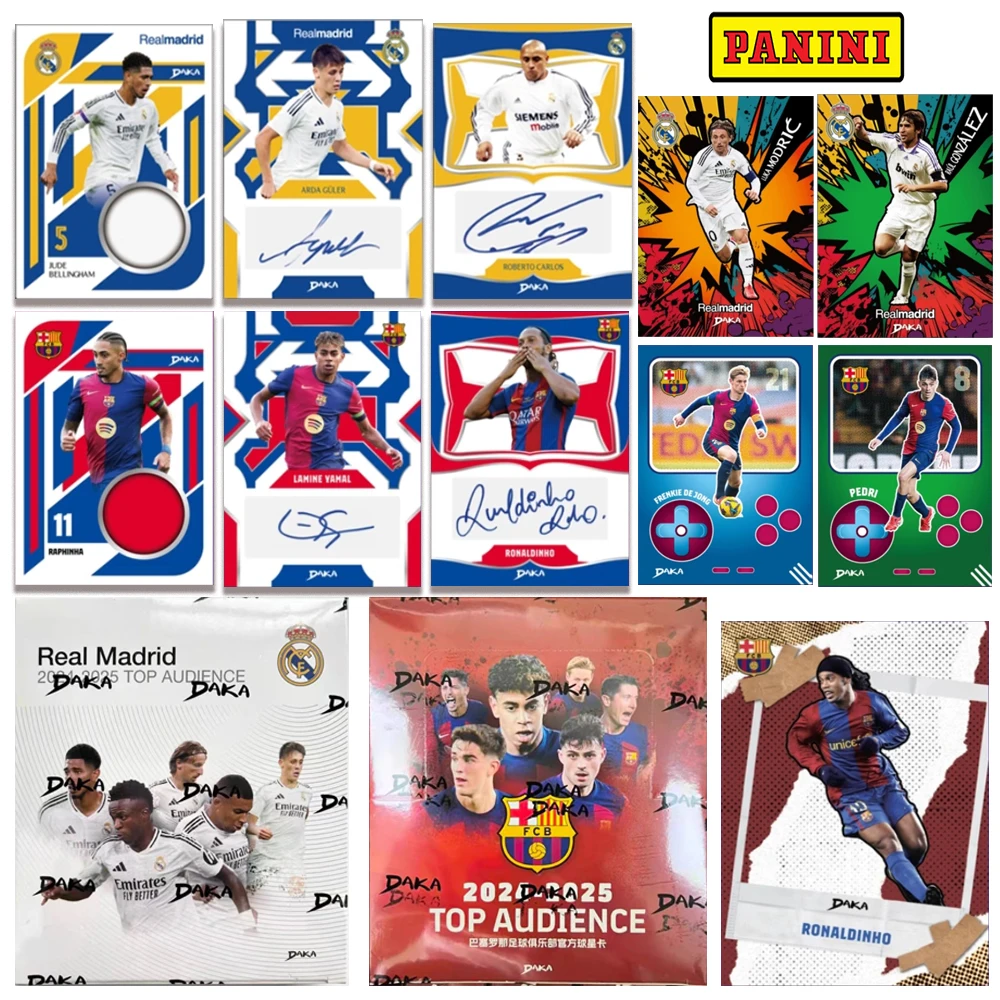 

PANINI DAKA Real Madrid CF FC Barcelona 24PCS/BOX texture Jersey Signature Card Collect lucky bags Soccer boy birthday gift