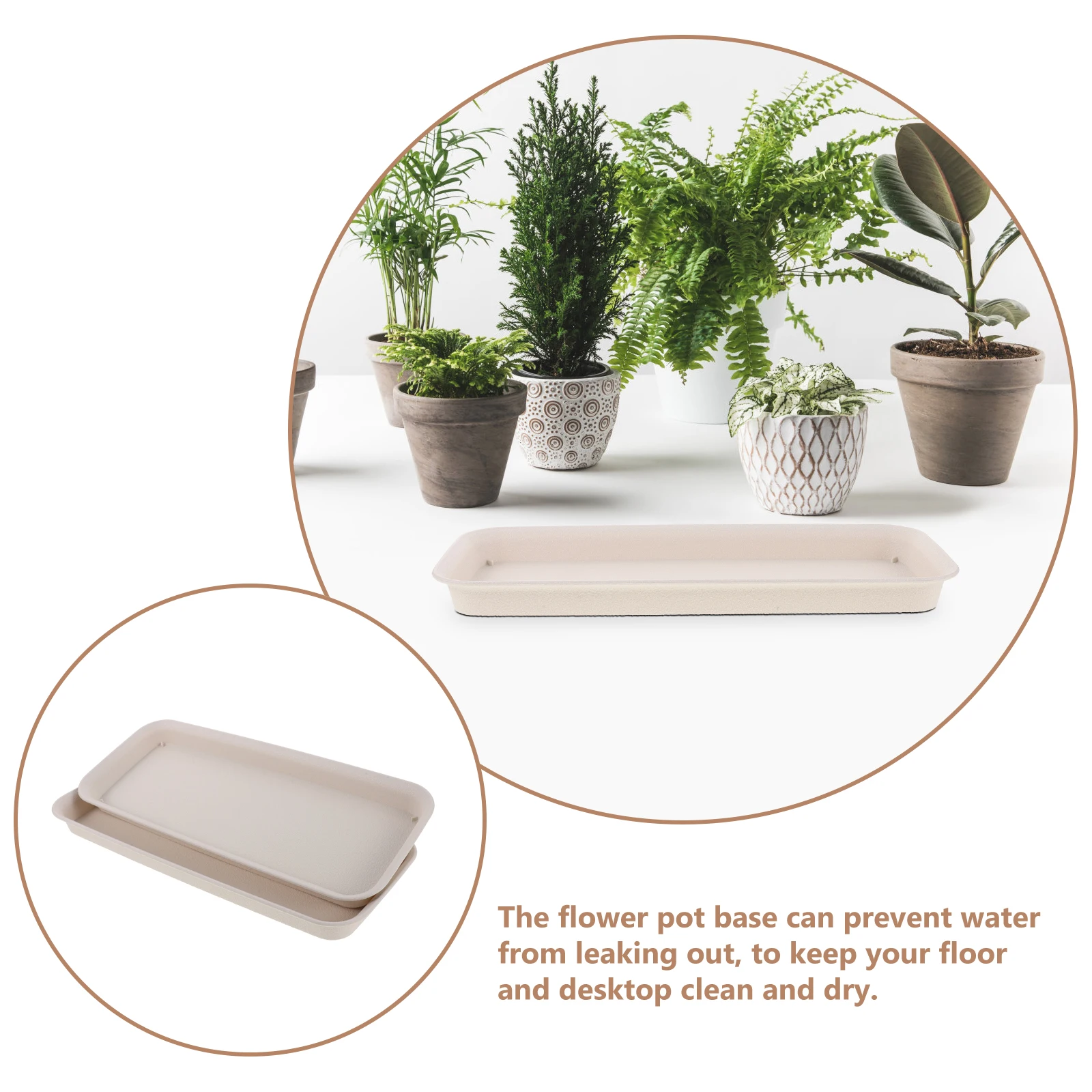 

2 Pcs Anti-Leakage Plant Saucers Drip Tray for Flowerpot Plate Indoor Windowsills Gardening Accessories Plant Water Catcher