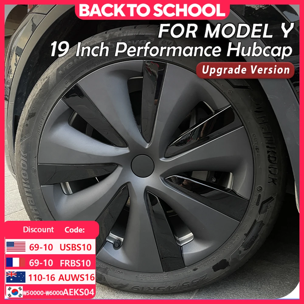 4 個 19 インチハブキャップテスラモデル Y ホイールホイールキャップパフォーマンス交換右 & 左ホイールキャップフルリムカバーアクセサリー 2024