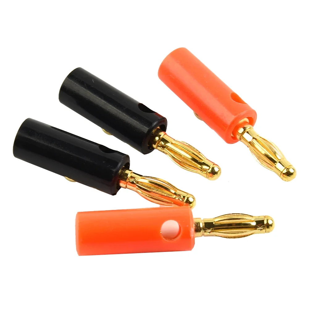 4/8/20pcs 4mm Banana Plug Gold-plated Lantern Head Connector Gold Audio Speaker Wire Cables Banana Horn Plug