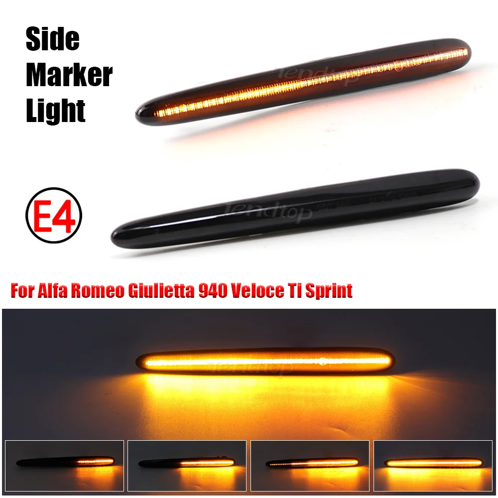 Dynamic Blinker For Alfa Romeo Giulietta 940 Veloce 10-2021 Sprint 2010-2016 LED Flashing Turn Signal Side Marker Lamp Car Light