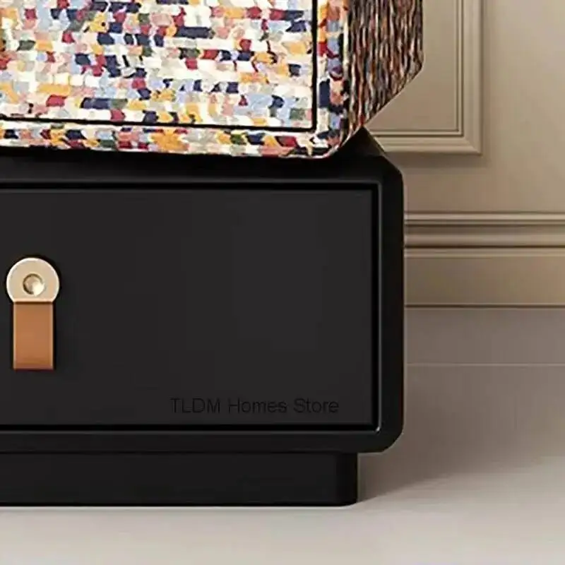 Nightstands Drawers With Italian With Storage Modern Design Luxury Leather Minimalist Nightstands Table De Nuit Unique Furniture