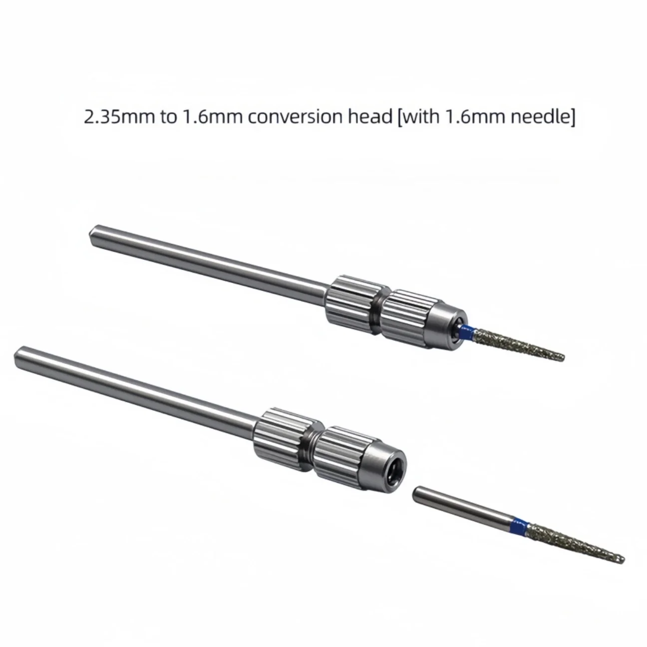 

1 шт., преобразовательная головка для шлифовальной машины, 2,35 мм до 1,6 мм, полировщик хвостовика, стоматологический преобразователь, материал для полости рта, многофункциональный инструмент для ухода за зубами