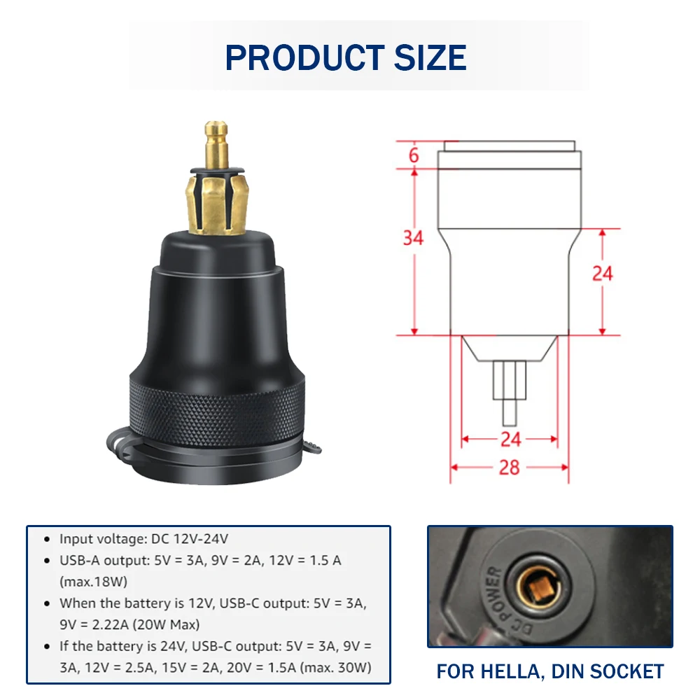 For R1300GS Motorcycle USB PD Type-C QC 3.0 Quick Charge Adapter Waterproof For Tiger 800 XCX XC Explorer 1200 Tiger 900 Rally