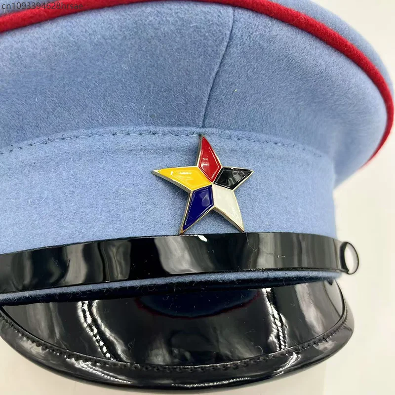해군 모자 군사 성능 모자 챙이 넓은 모자 군사 캡틴 코스프레 파티 모자 모자 휴일 생일 선물