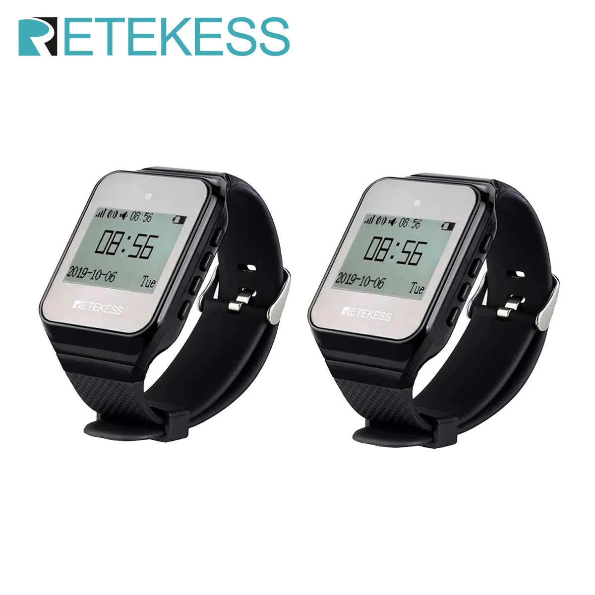 Retekess 2Pcs TD108 Watch Receiver Wireless Waiter Call System Restaurant Pager Customer Service Pending Remind For Cafe Hookah