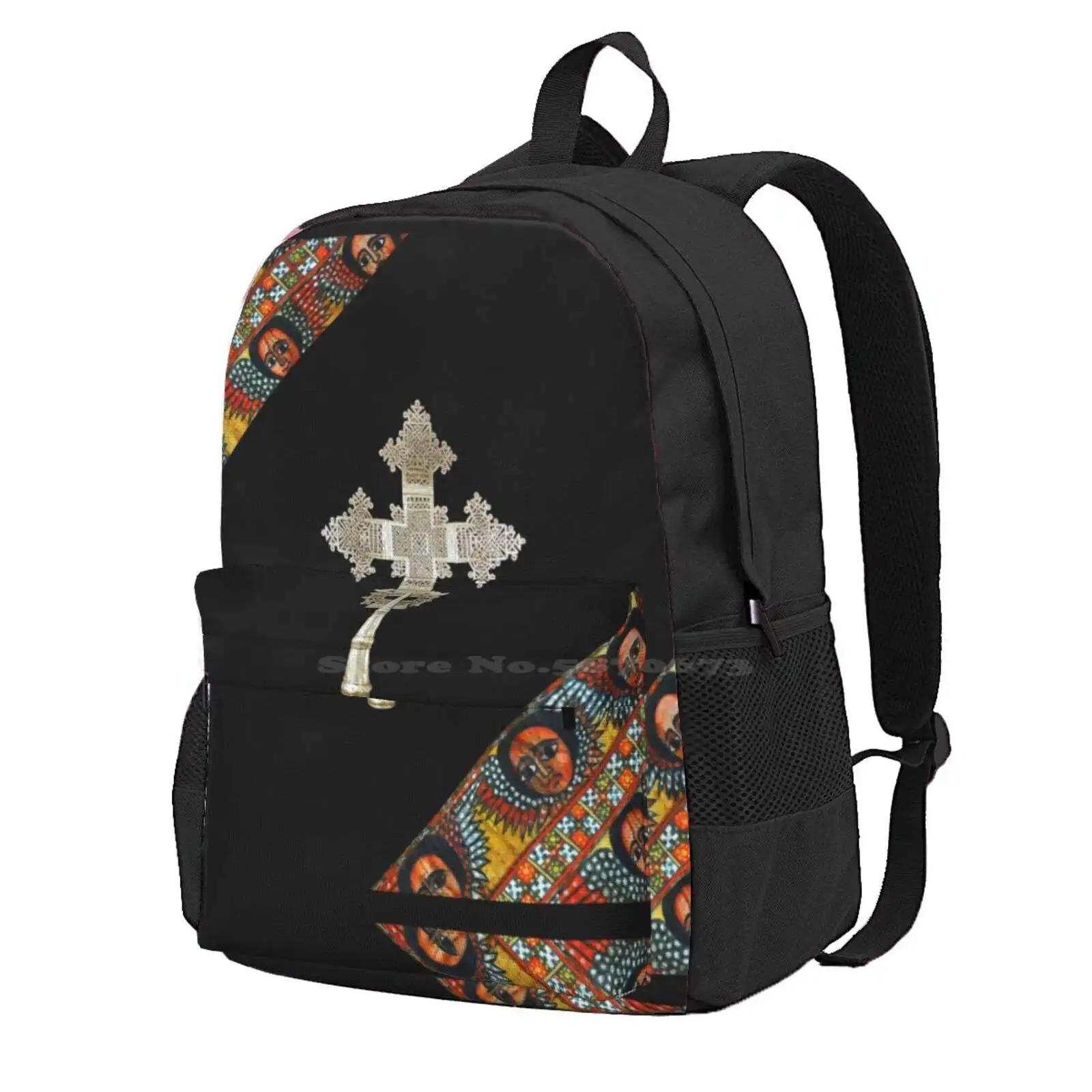 Ethiopian Orthodox ሐበሻ Hot Sale Schoolbag Backpack Fashion Bags Angel Travel Ethiopian Christmas Addis Ababa Culture Religion