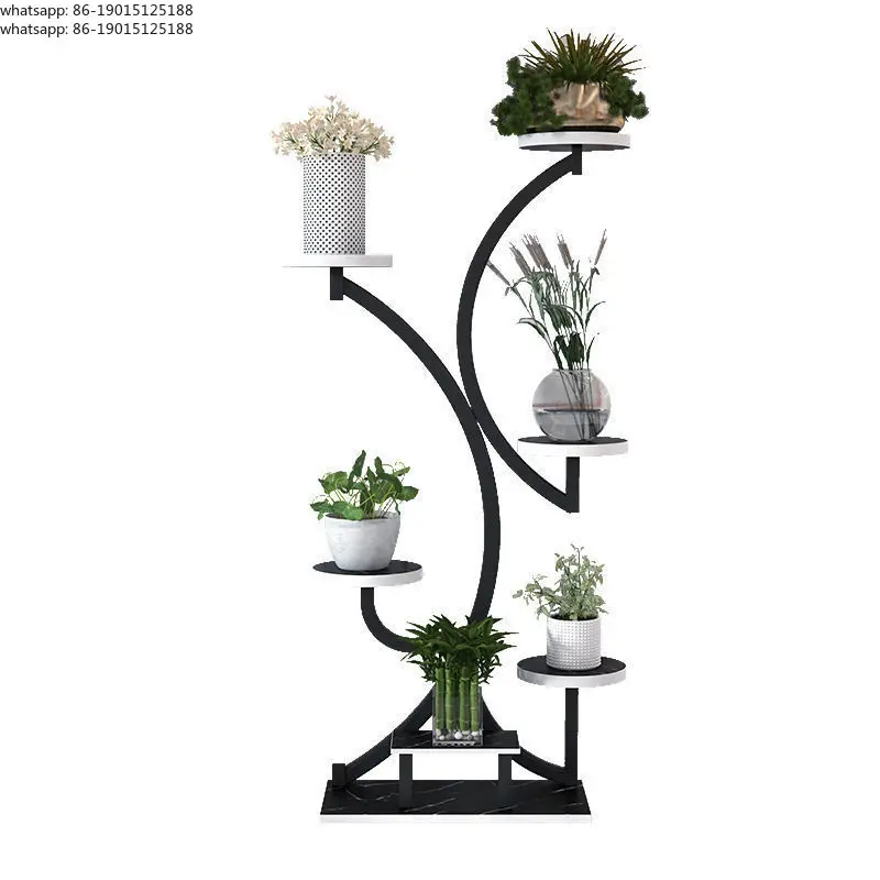 Indoor Plant Stand Floor Standing Flower Shelf Modern Display Rack for Succulents Creative Plant Holder Multi-Tiered Organizer