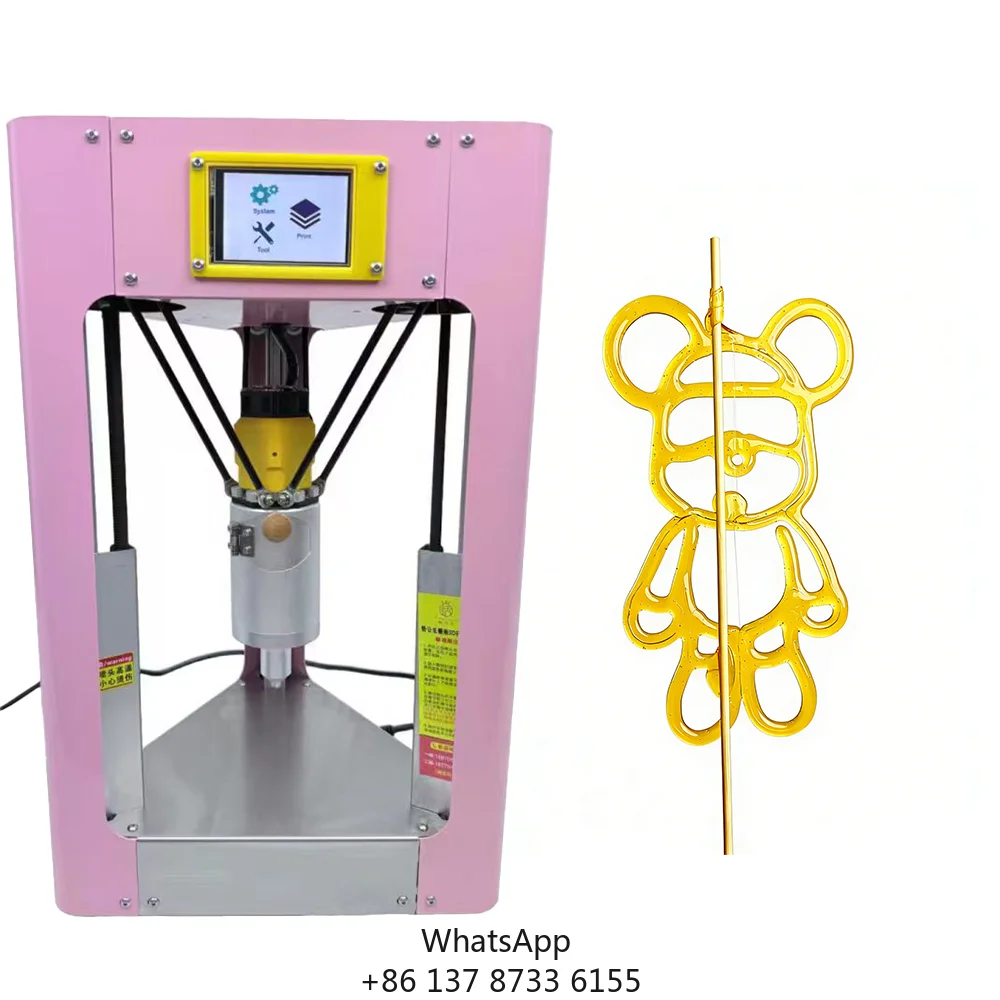 Fun Filled DIY Custom Pattern Sugar Art Vending Machine For Amusement 3D Sugar Painting Printer