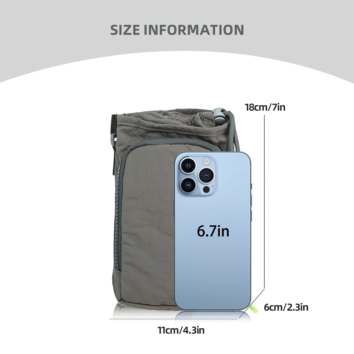 Hochwertige, stilvolle Handytasche für Damen, Umhängetasche, Wasserflaschentasche, Mini-Sommerhandtasche, Schlüsseltasche, Schultertasche, für Wanderungen, Trekking, Laufen, Tasche für Taschentücher. – Detail 2