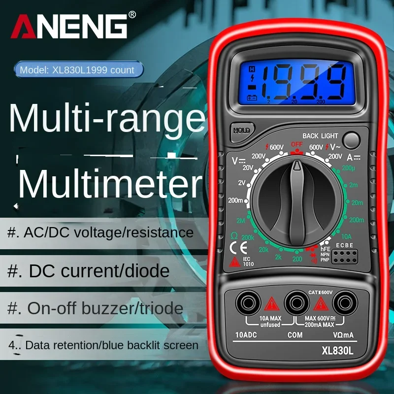 

ANENG XL830L High-precision digital display multimeter electrician multi-functional resistance and voltage measuring instrument