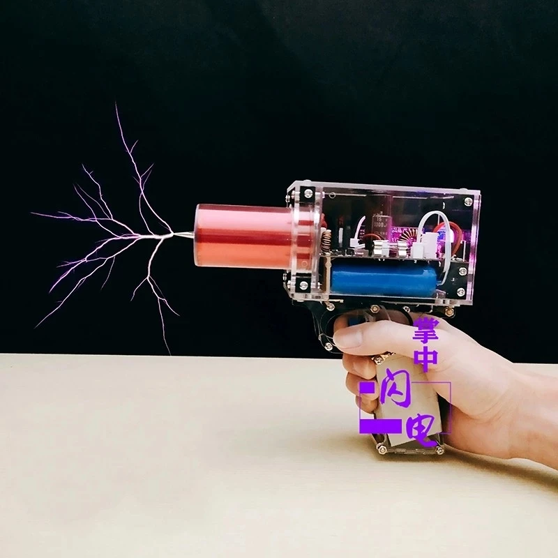 

Upgrade version Portable Hand-held Tesla Coil, Artificial lightning in Hand,Scientific Experiment Toy, Fun Arc 13cm