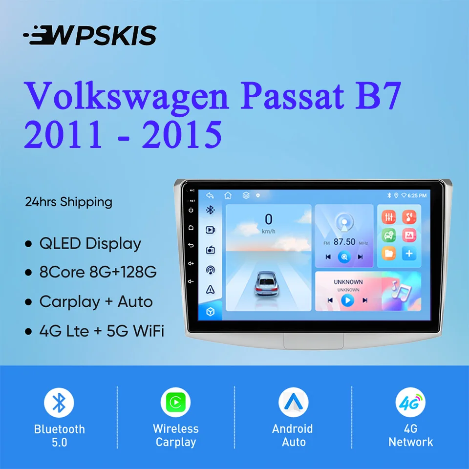 Android 14 8G Ram 128G Autoradio Video Audio A/V DVD Cassette HU For Volkswagen Passat B7 2011 2013 2015 Car intelligent systems