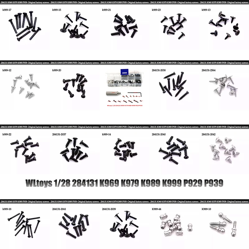 WLtoys 284131 K969 K979 P929 P939 1/28 Screws in all parts