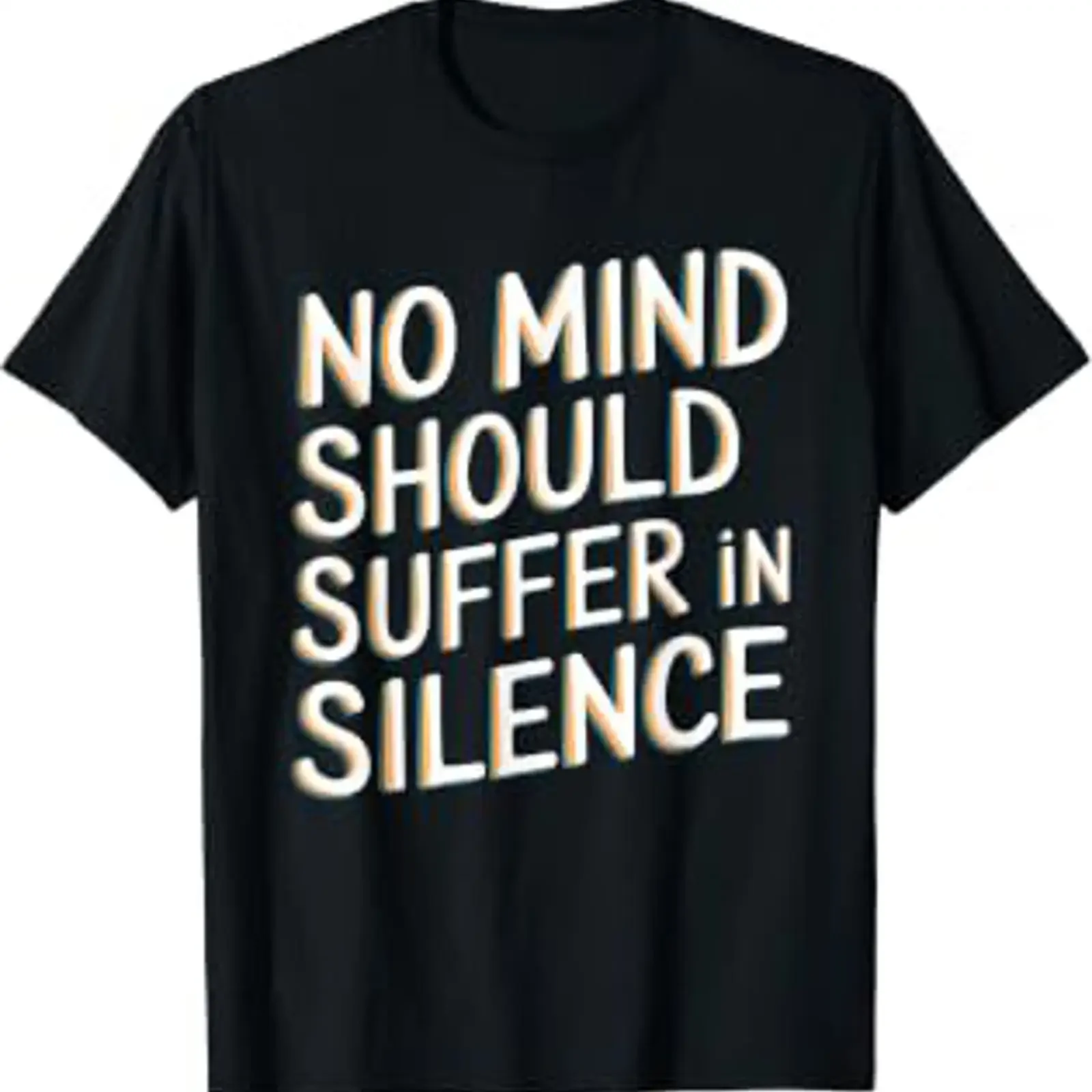 Mental Health Awareness No Mind Should Suffer In Silence T Shirt vintage Washed Soft Breathable homme Stylish Casual Unisex