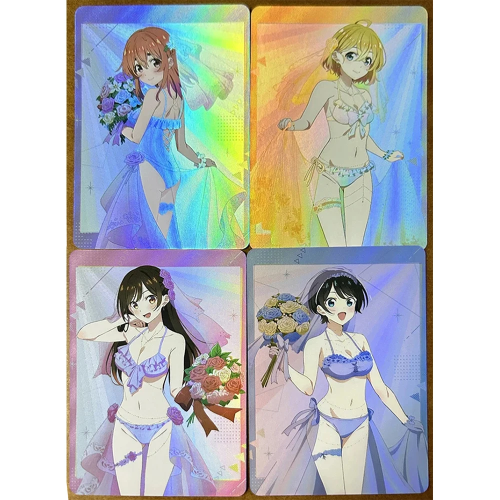 4PC/Set Anime Goddess Story Diakya Madario Goto Hitori Kita Ikuyo Boy Game Toy Collectible Card Christmas Birthday Gift