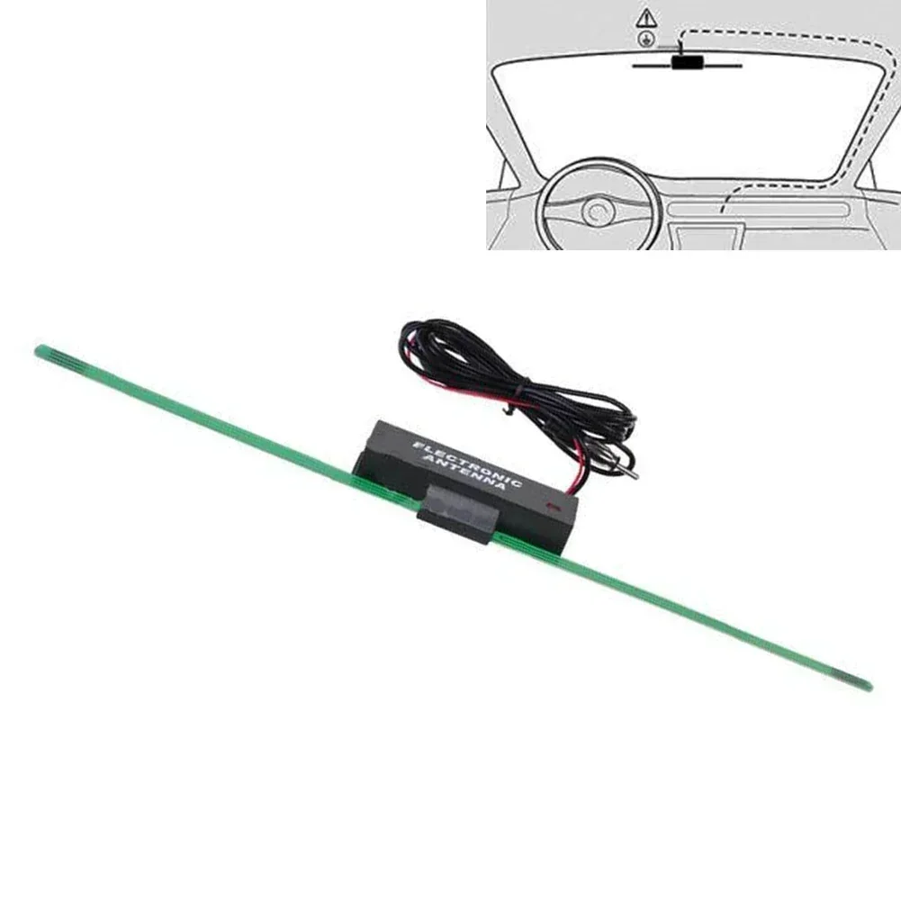 Car Antenna Windshield Electric Radio 12V FM/AM Aerial Universal Built In Vehicle Signal Antenna Add Strong Signal With Amplifie