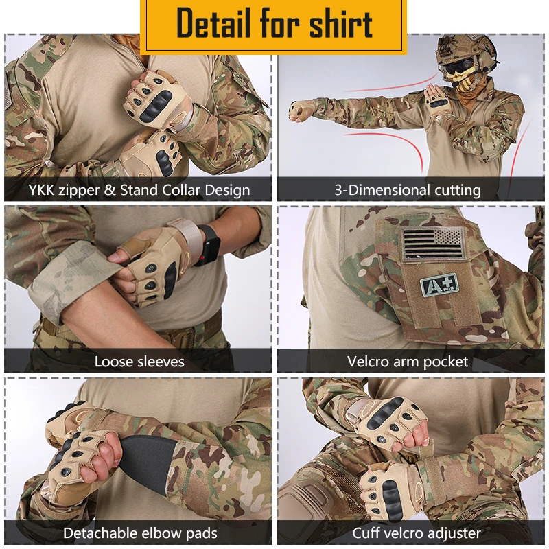 Idogear taktische kleidung tarnung uniform gen3 kampf bdu kleidung sport kleidung