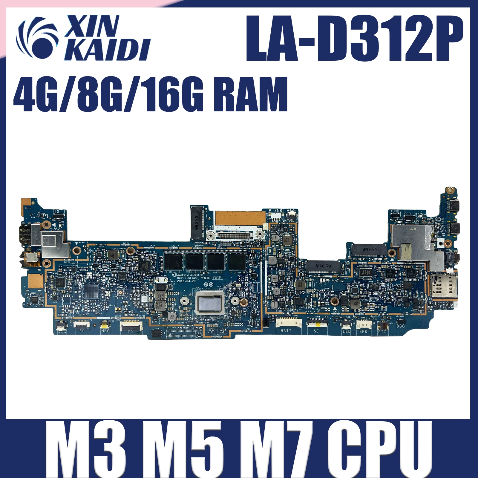 

Mainboard For Dell Latitude 13 7370 Notebook Motherboard CN-08NRWR 8NRWR LA-D312P With M3 M5 M7 CPU 4G/8G/16G RAM