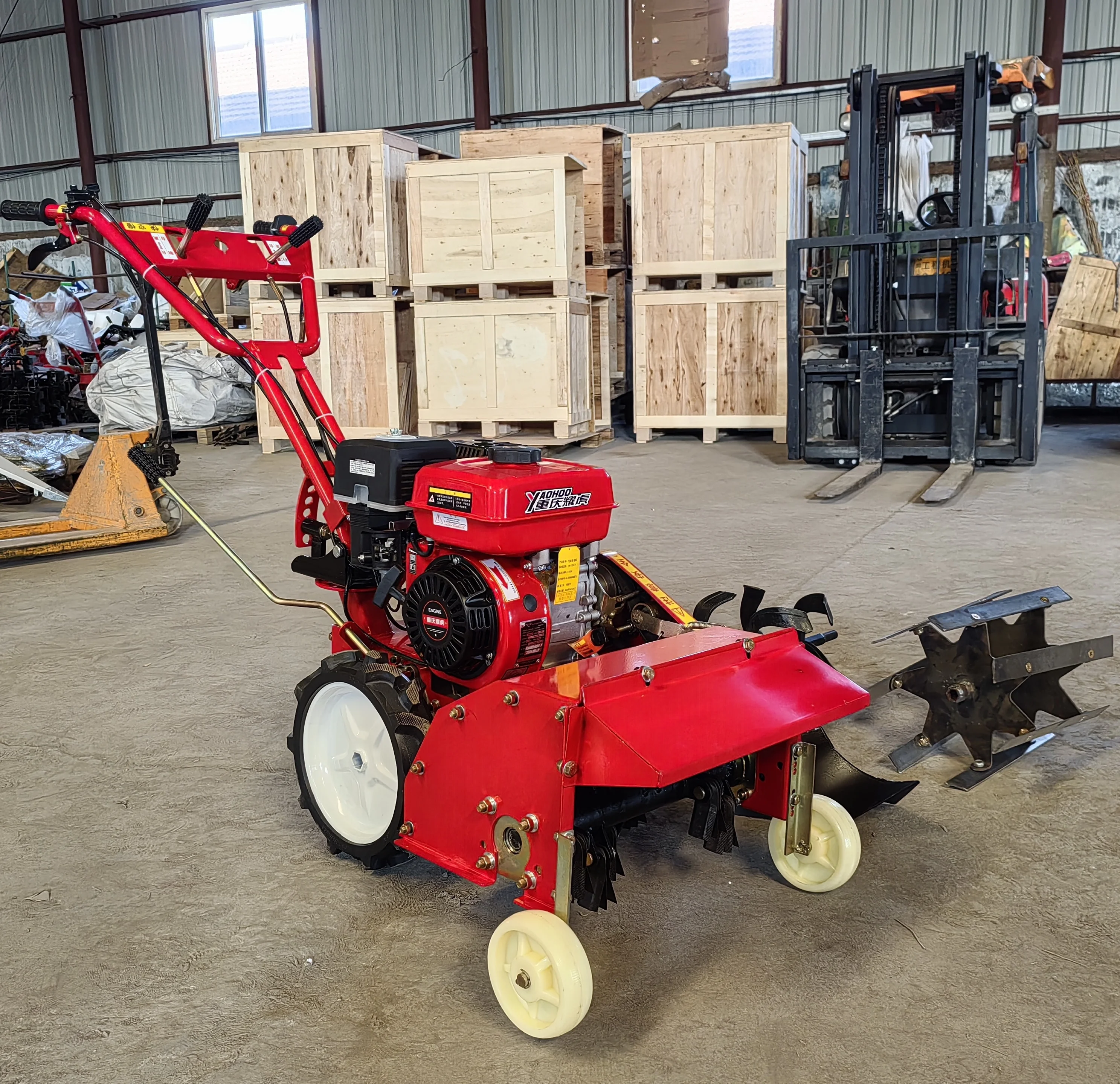 Agriculture Self-propelled Lawn Mower 7HP/170F Gasoline 4WD Power Mini Weeder Grass Chopper Cutter Blade Field Weeding Machine