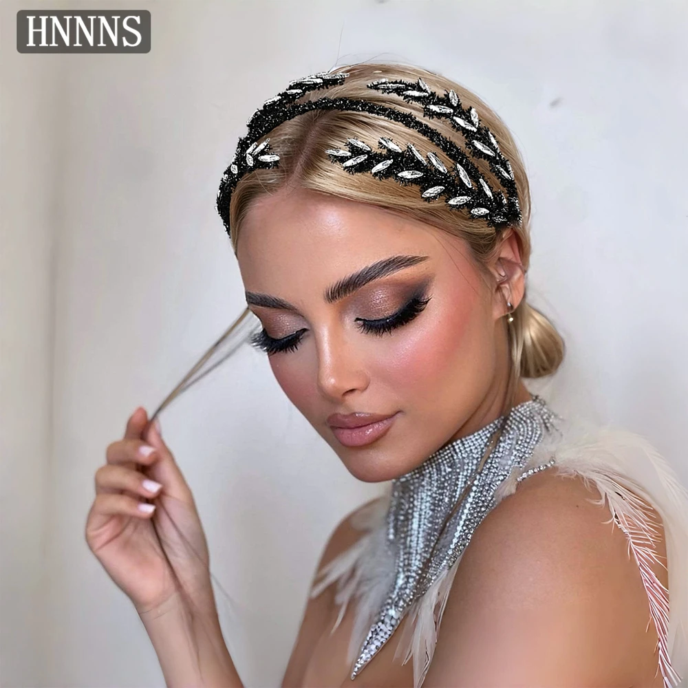

HNNNS Wedding Rhinestone Headband Simple Daily Hairbands Fashionable Girl's Headpiece Dating Shopping Hair Accessories A386