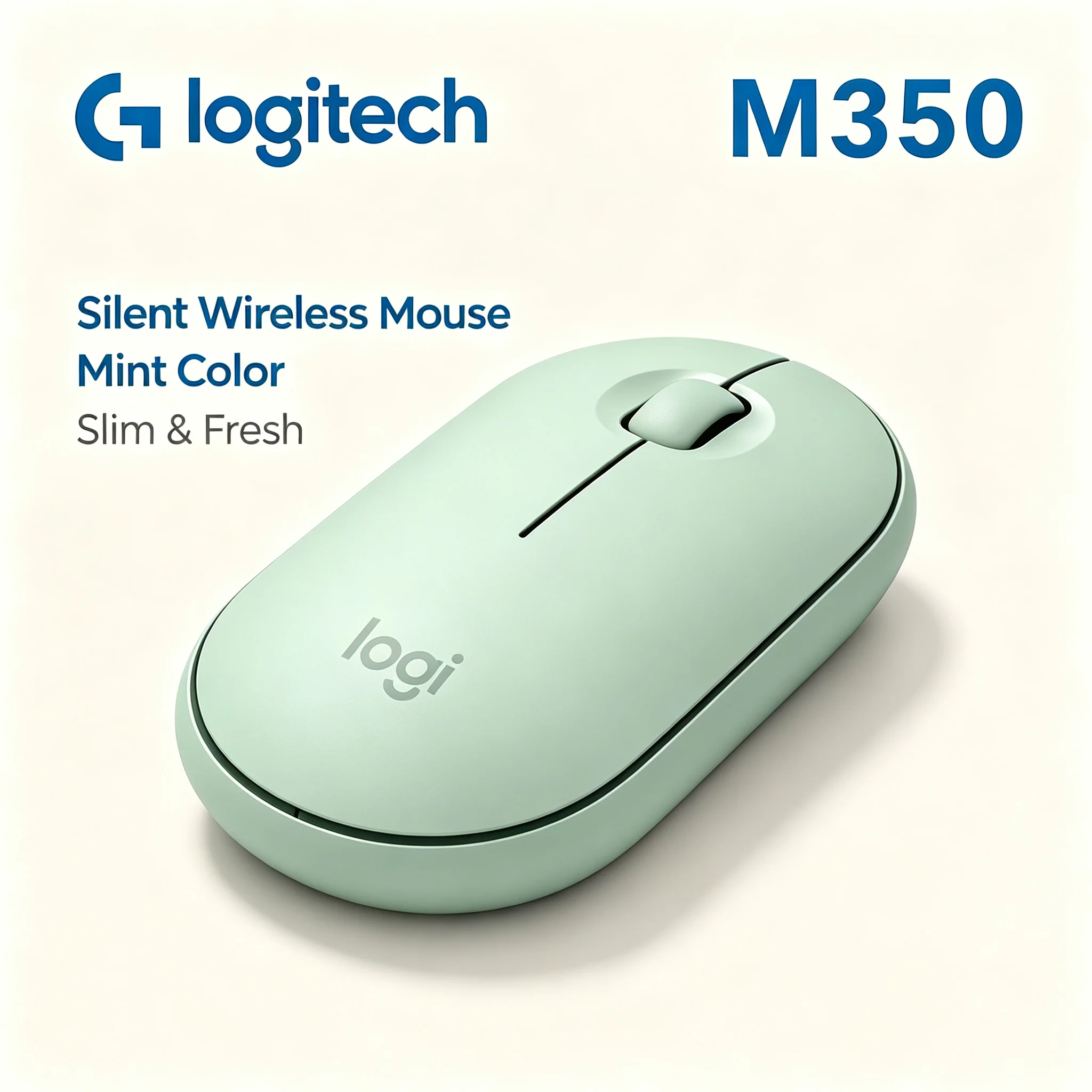Lightweight Logitech M350 2.4G Wireless Mouse Quiet Buttons for Desktop Notebook PC