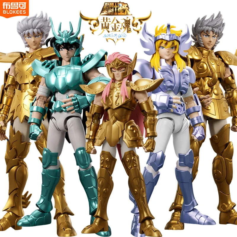 Blokees Saint Seiya Deathmask Shura Dragon Shiryu Aldebaran Pegasus Acquario Mobilità articolare Action Figure Anime Modello Giocattoli Regali