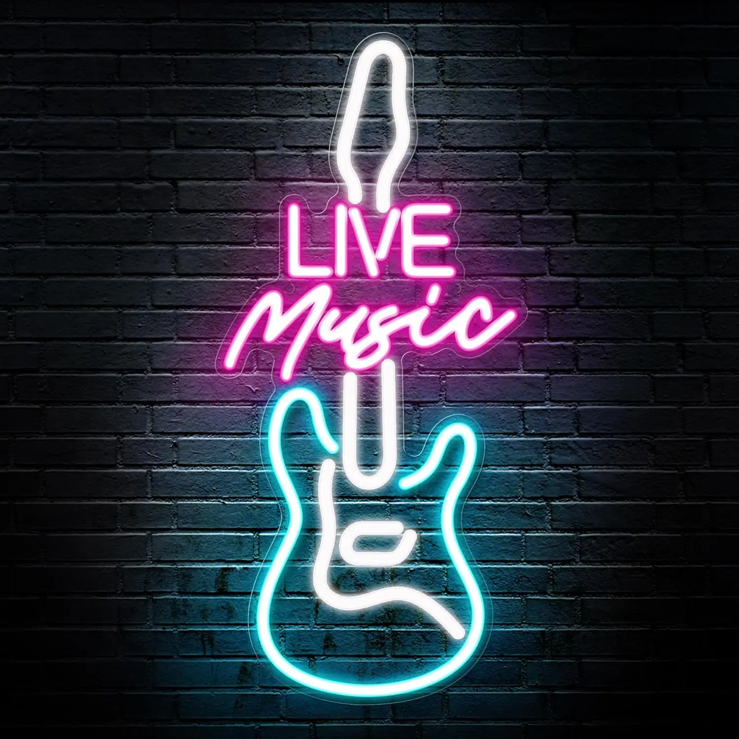 

Live Music Neon Sign USB Dimmable LED Neon Light for Music Studio Bar Bedroom Party Man Cave Home Decor Birthday Christmas Gift