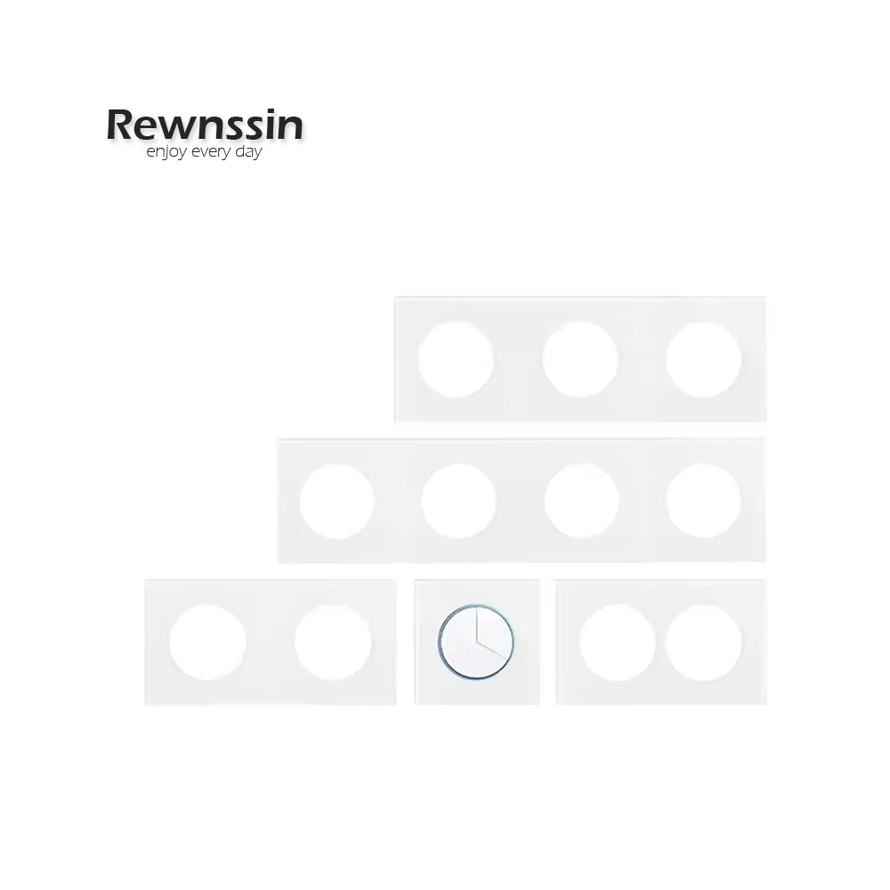 

Серия L1-сделай сам, бесплатная комбинация, светодиодный индикатор, белая стеклянная панель, розетка, европейская французская розетка, настенный выключатель 110 В-250 В