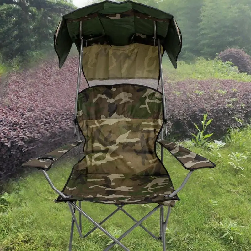 Outdoor Folding Chair Portable Folding Fishing Stool Comfort Lightweight Foldable Seat For Indoor/Outdoor Use Sun Protection