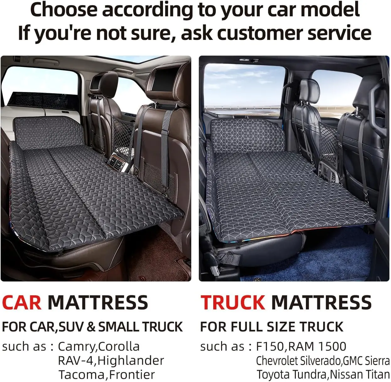 Materasso per auto bifacciale non gonfiabile, letto con sedile posteriore SUV portatile per cani - Dinosaur World