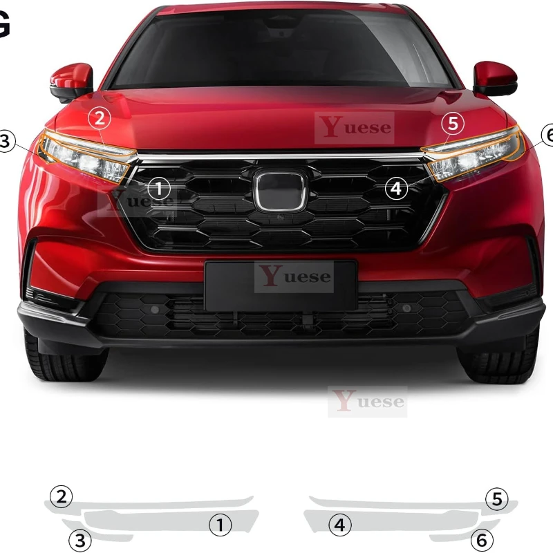 

Car Anti-collision Headlight Mirror Film TPU Transparent Protective Original Stickers For Honda CRV Clear 2023-2024