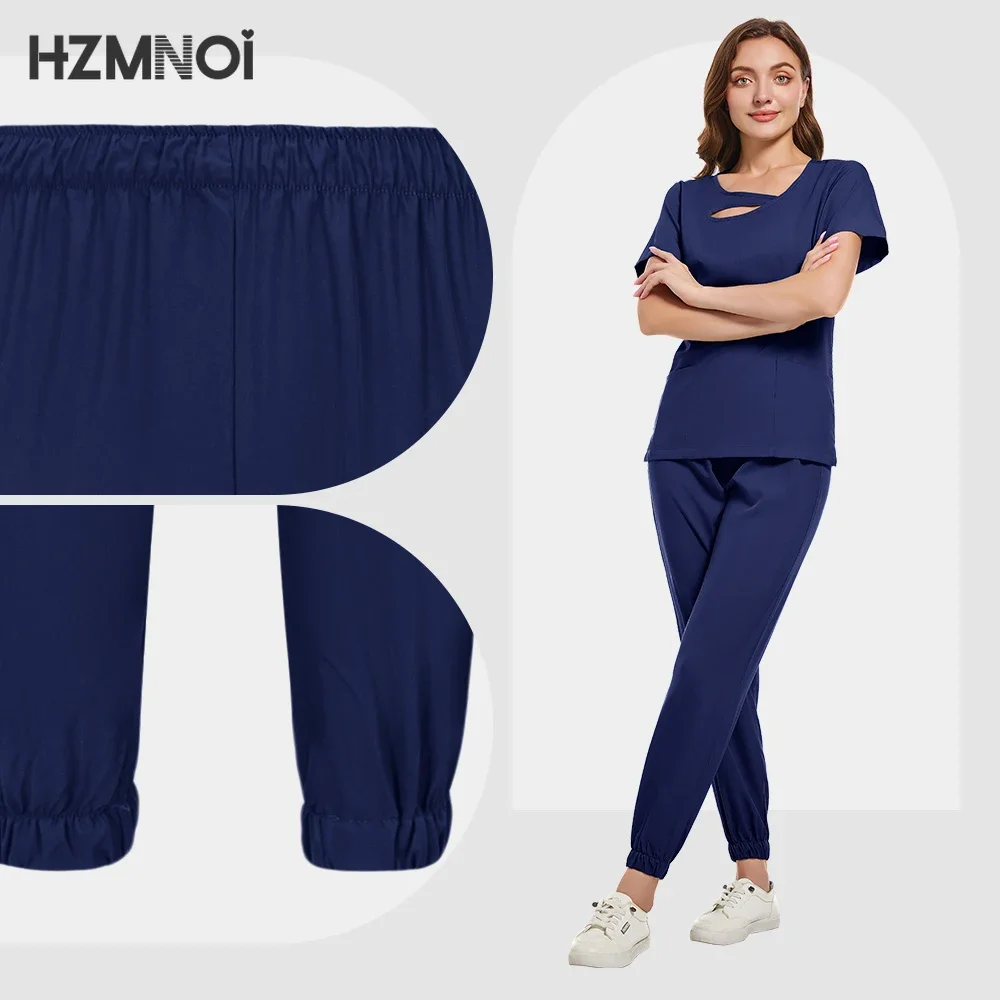 Surgical Uniforms Woman Nursing Enfermeria Sets Top Pant Scrubs Clinical Beauty Salon Uniforms Scrub Medical Hospital Suit Women