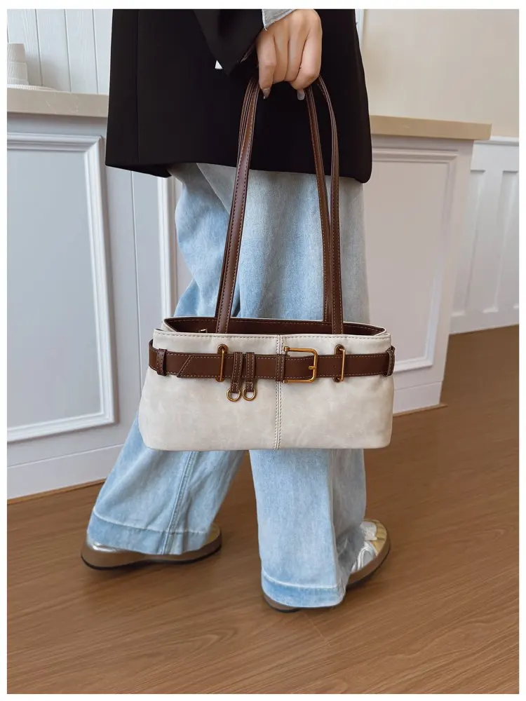 

Women's Shoulder Bag Made Of Seaside-Printed Leather Boasting Paris High-End Vintage Neat Spacious Daily Look​