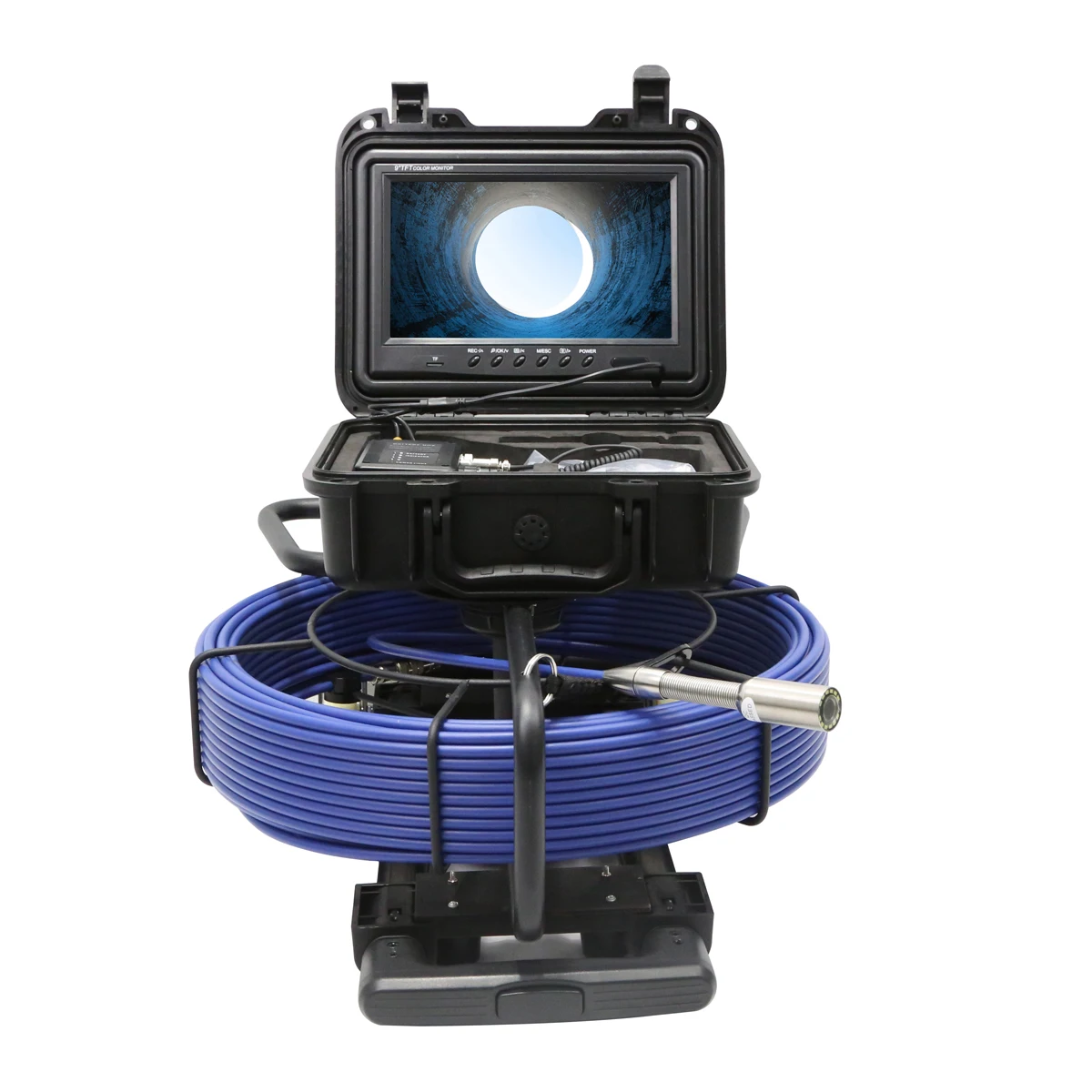 Pipe Inspection Camera with DVR 8GB FT Card,7MM Cable Sewer Drain Industrial Endoscope IP68 8500MHA Battery 20/30/50M