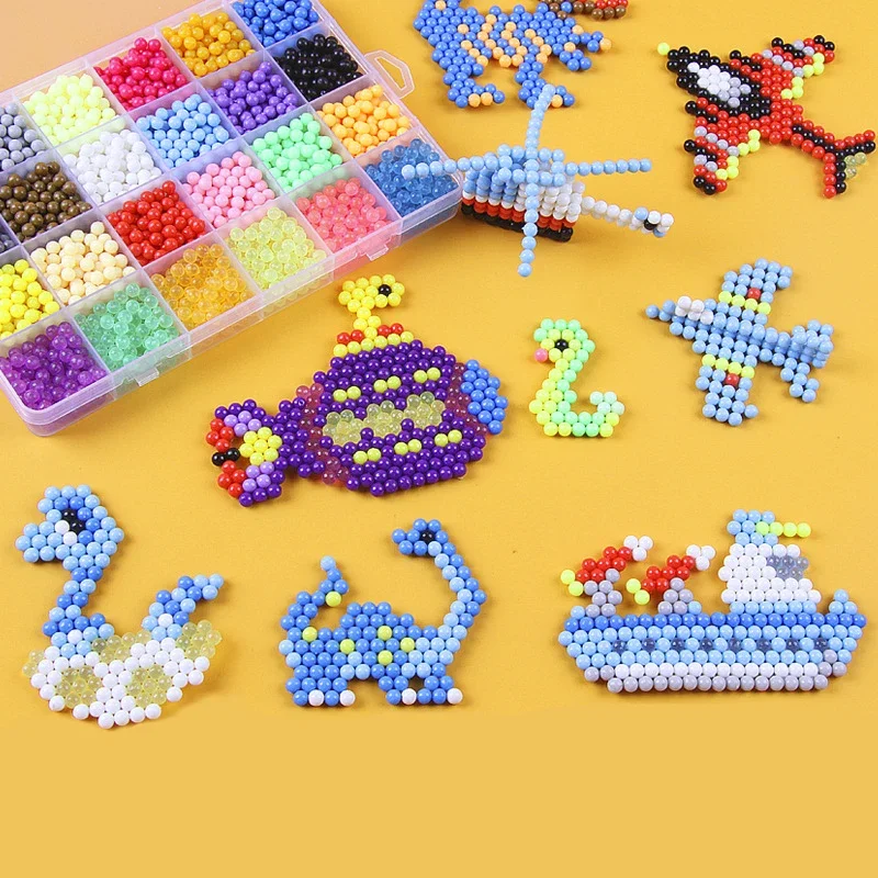 

DIY Water Magic Beads Toys For Children Animal Molds Hand Making Puzzle Kids Educational Toys Boys girls Spell Replenish Beans