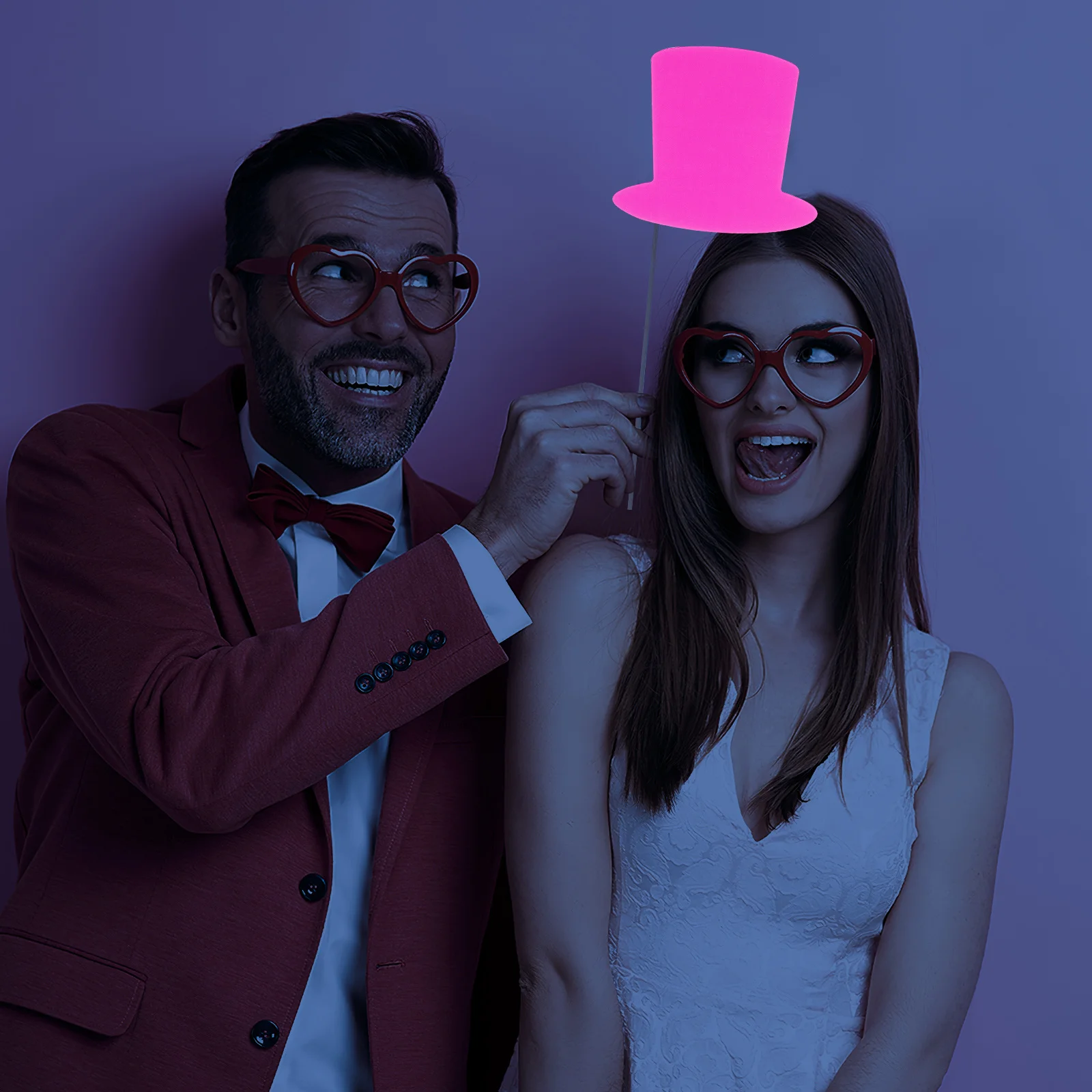 

17Pcs Neon-Themed Party Props Handheld Photo Shoot Accessories Fun Decorations for Weddings Birthdays Proms Valentine's Day