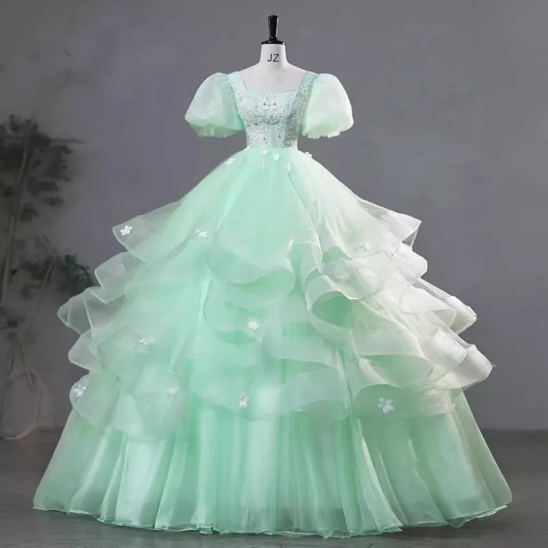 Vestido de casamento colorido vestido de noite desempenho palco mostrar magro feminino estudante arte exame vocal solo violoncelo plissado vestido longo