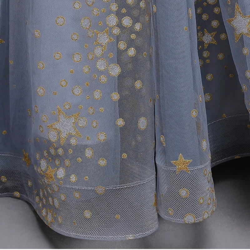 Girls Child Luxury Elegant Princess Dresses For Party Graduation Ceremony Gala 5 7 10 12 Years Children\'s Square Junino Dress Up