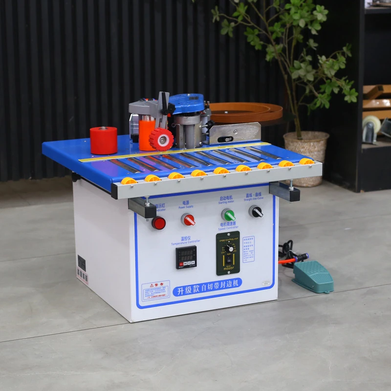 Compact Drum Edge Bander: Desktop Woodworking Machine for Home Use—Versatile for Both Curved and Straight Edges