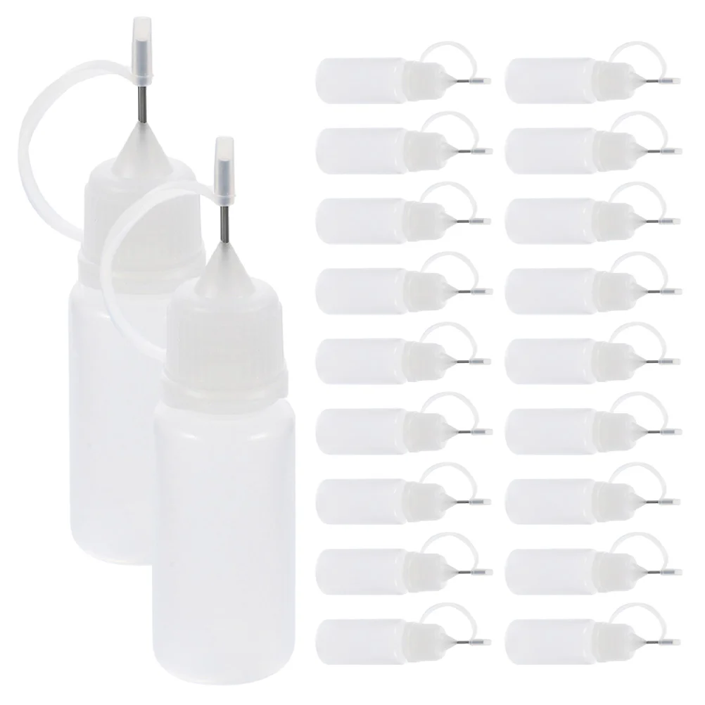 

20 Pcs Bottled Applicator Oil Glue Squeeze Bottles for Liquids Paint Needle Tip Pointy