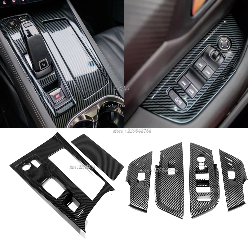 LHD Für Peugeot 508 Allure SW GT 2019-2021 ABS Auto gangschaltung Panel Fenster Schalter Dekoration Abdeckung Trim innen Zubehör