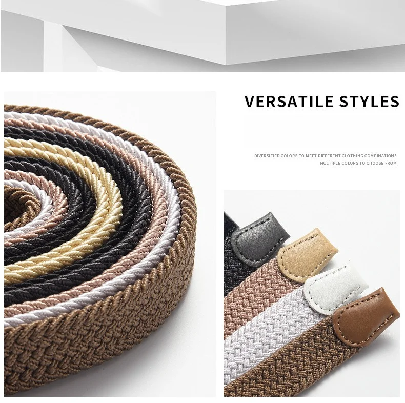 Modischer, elastischer, geflochtener Damengürtel im koreanischen Stil, robustes, geflochtenes Design, vielseitiger dekorativer Gürtel für Studenten, Unisex – Detail 21